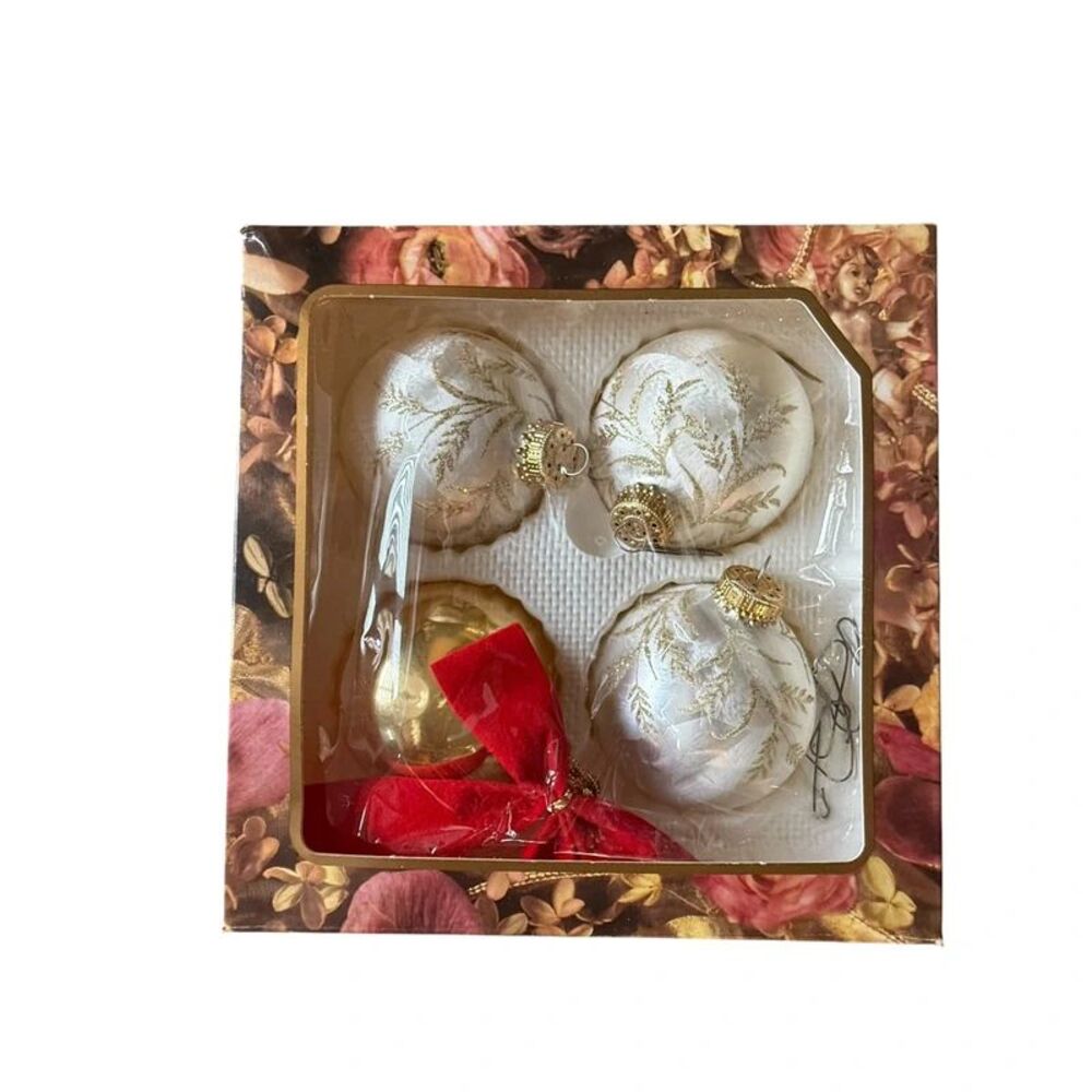 Vintage 9 Glass Christmas Ball Ornaments